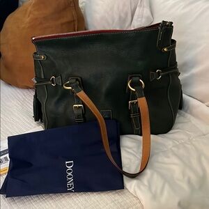 Dooney & Bourke Green Florentine  Leather Tote Bag with tags.